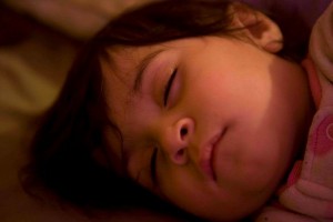 When my daughter slumbers, I slumber too.