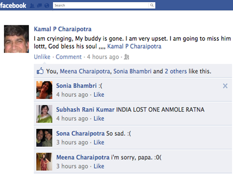 Jasjit Singh is Dead: FaceBook status
